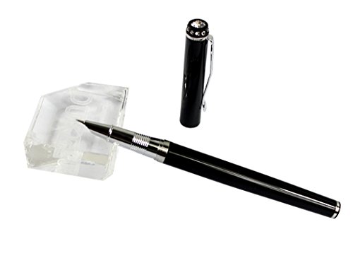 elegante pluma fuente Gullor 301 negro con el diamante de punta fina