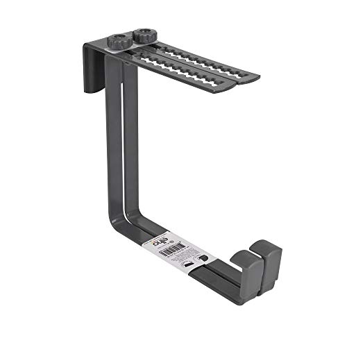 Elho Barcelona Brackets Metal Ganchos para maceta de balcón, Antracita,  2.5 X 20.5 X 18.5 cm