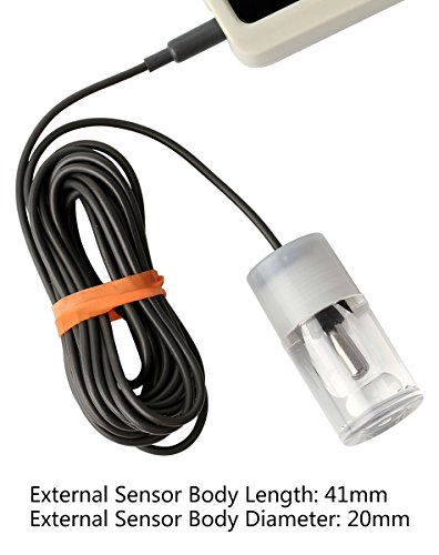 Elitech VT-10 - Termómetro de vacuna con sonda de botella de glicol para refrigerador, congelador y incubadora, refrigerador, farmacia, alarma audible