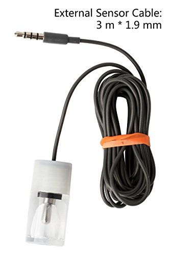 Elitech VT-10 - Termómetro de vacuna con sonda de botella de glicol para refrigerador, congelador y incubadora, refrigerador, farmacia, alarma audible