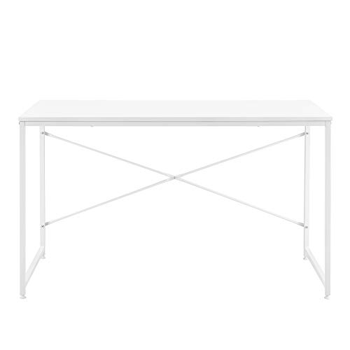 [en.casa] Mesa Escritorio 120 x 60 x 72 cm Mesa de Oficina Mesa de Trabajo Blanco