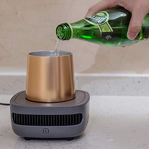 Enfriador Tazas Mini Refrigerador, Portátil Refrigeración, Enfriamiento Rápido, Bebida Fria Creativo Nevera De Escritorio, Para Oficina, Fiesta, Viaje, Cerveza, Cola, Jugo, Vino, Bebidas (gris)