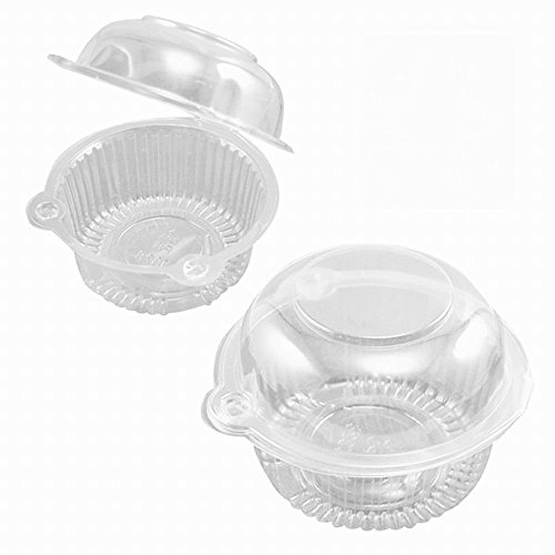 Envases individuales para cupcakes, plástico transparente, 50 unidades