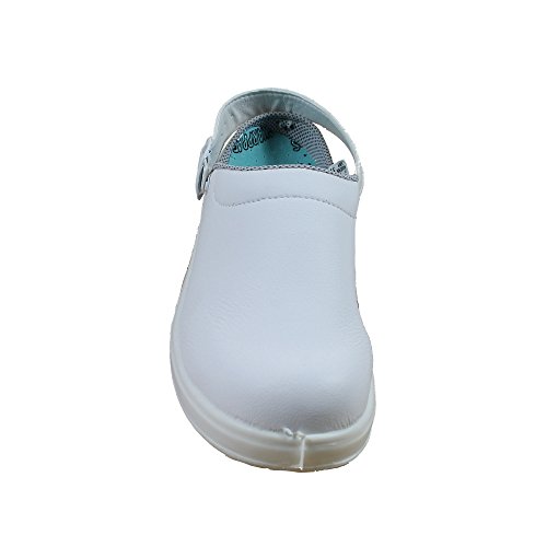 Ergos SBEA Zapatos Zapatos Zapatos Zapatos de Seguridad de Trabajo de Mano de Obra Cocinero Sandalia Blanca B-Stock, Tamaño:38 EU