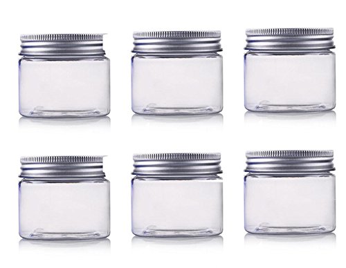 erioctry - Botes de plástico PET para cosméticos con tapas de aluminio, de 150 ml