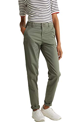 Esprit 990ee1b302 Pantalones, Verde (Khaki Green 350), 42/L30 (Talla del Fabricante: 42/30) para Mujer