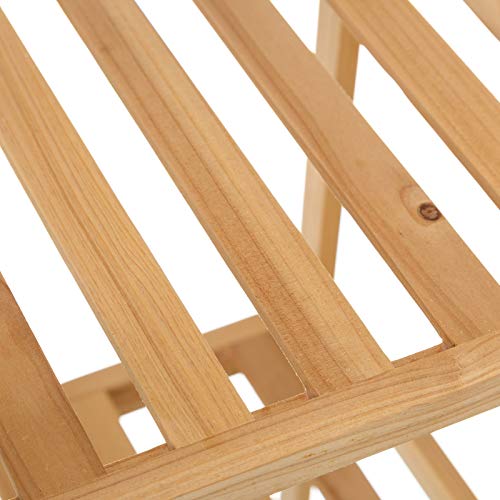 Estantería de 4 baldas Minimalista marrón de Madera para baño Vitta - LOLAhome