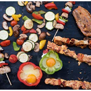 Estera para Parrilla de Barbacoa, 4 Piezas Láminas Antiadherentes láminas Resistentes al calor para horno, grill, parrilla y barbacoa 40*33CM