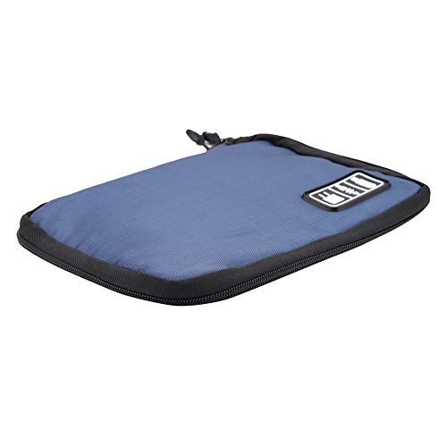 Estuche de transporte - Accesorios electrónicos Estuche de transporte para cable USB Bolsa de almacenamiento de tarjetas de unidad Viaje(Azul marino)