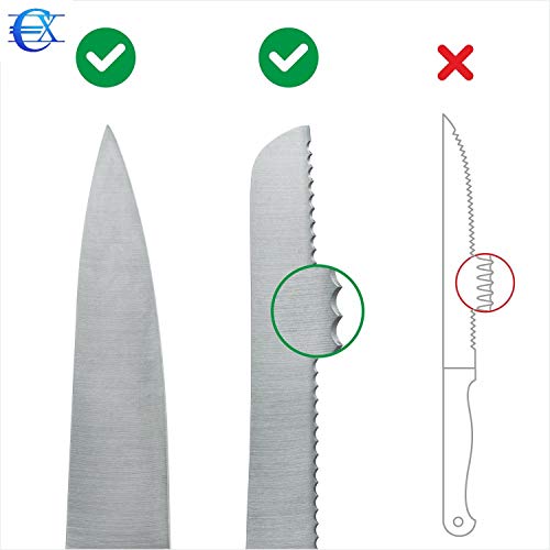 EUROXANTY®- Afilador Cuchillos Manual Con Ventosa Ligero Azul y Rojo (Pack de 2)