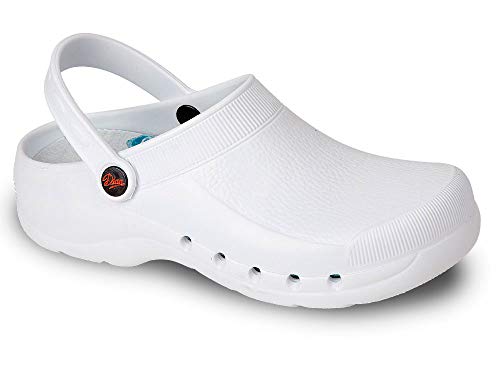 EVA Color Blanco Talla 41, Zueco de Trabajo para sanidad y hostelería Unisex Certificado CE EN ISO 20347 Marca DIAN