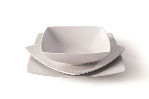 Excelsa Eclipse Servicio de platos, cerámica, blanco