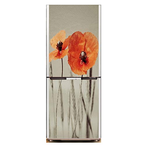 Extraíble 3d Frutas Verduras Autoadhesivo Lavavajillas Refrigerador Congelar Etiqueta Arte Nevera Puerta Cubierta Papel pintado DIY Refrigerador Renovación 60 * 180 cm