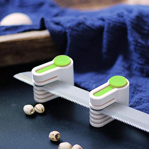 F-blue 2pcs 5 Capas de Bricolaje Ajustable Guía Hoja de Cortador de la Torta del Cortador de la Torta de Pan Nivelador máquina de Cortar Pie Herramienta de Corte fijador