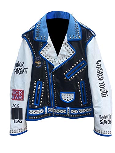 Fashion_First - Chaqueta - para Hombre Tricolor Studded Jacket XS