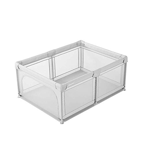 FCXBQ Safety Gates Baby Pen corralito Antideslizante, Valla de Juego Super Play Yard con Puerta con Cremallera para niños de 0-6 años (Color: Gris, tamaño: L.120 x l.160 x H.70cm)