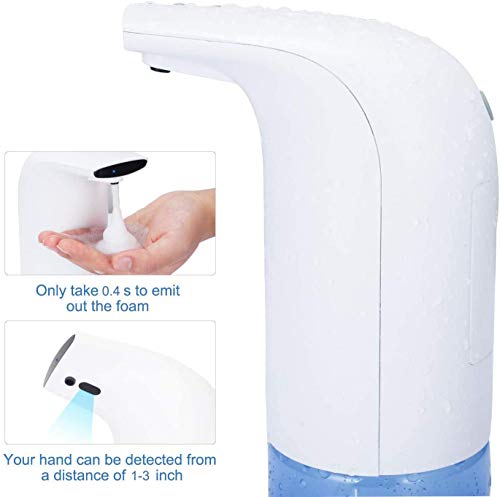 FemKey Dispensador de Jabón Automático, Dispensador de Jabón Sensor de Infrarrojos , Bomba de Jbón Eléctrico Sin Contacto, Dispensador de Jabón Silencioso Eléctrico a Prueba de Agua IPX4