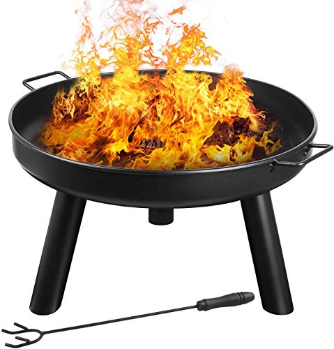 Femor Brasero Exterior, 72 * 36cm, sero de Jartín Ø 60 cm con Asas Multifuncional Chimenea, Barbacoa para Calefacción Terrazas Playa, BBQ, Picnic, Acampadas y Camping