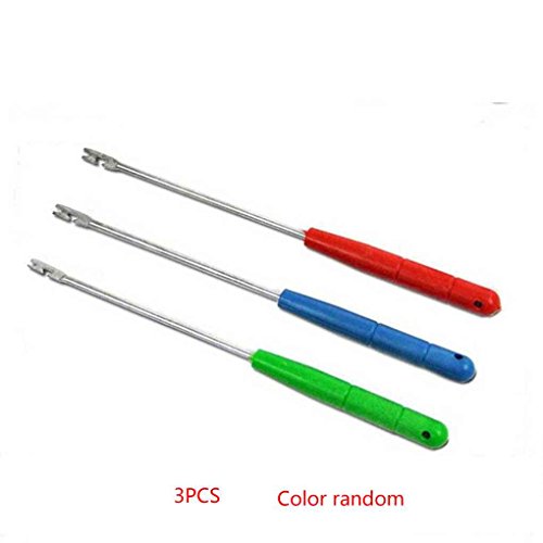 Fengyuanhong 3pcs Color al Azar Gancho de Pesca del Separador del Gancho de Pescados de removedor de anzuelos Desenganche Dispositivo Extractor de Pescar portátil Herramienta
