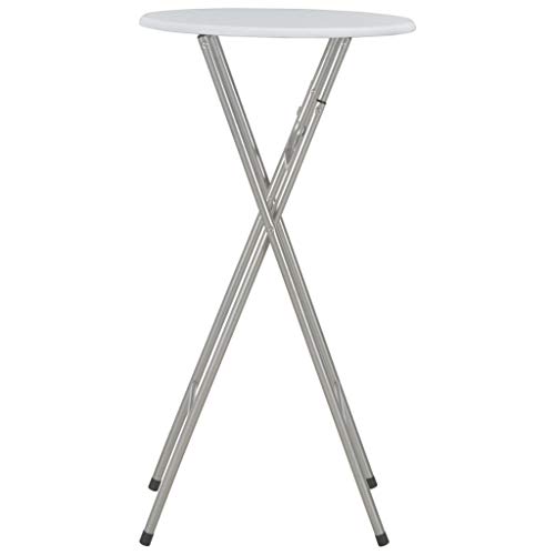 Festnight Mesa de Cocina Plegable Mesa Alta de Cocina MDF Mesas Redondas para Cocina Mesa Alta de Bar 60x112 cm