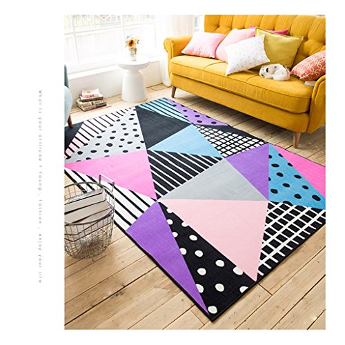 FFF8 Alfombra antideslizante para sala de estar, mesa de café, alfombra para habitación de los niños, alfombra rectangular suave para mesita de noche