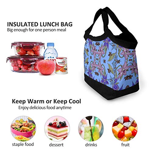 Fiambrera azul de abejas de borraja, bolsa de almuerzo con aislamiento de preparación .xx pulgadas para hombres y mujeres, bolso impermeable para enfriador Waterpro