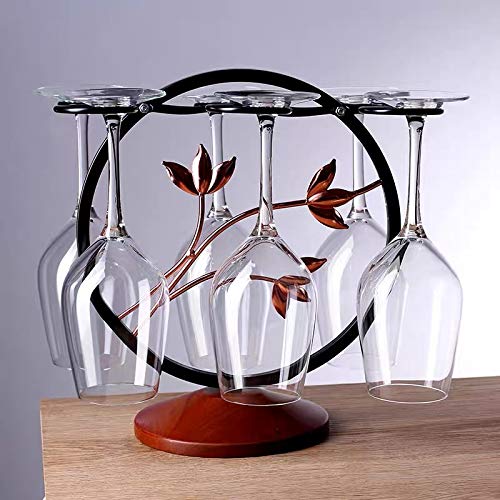 Fiamer Soporte para copas de vino, sistema de secado de aire, barra de cocina, estante de almacenamiento para escritorio, soporte de metal para exhibir copas