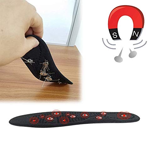 Filfeel Plantillas de masaje magnético, acupresión de terapia magnética, almohadillas para pies transpirables y saludables, alivio del dolor, mejorar la circulación sanguínea de hombre mujer