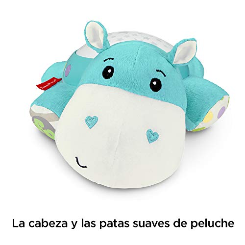 Fisher-Price Hipopótamo dulces sueños, juguete de cuna para bebé (Mattel CGN86), peluches, azul