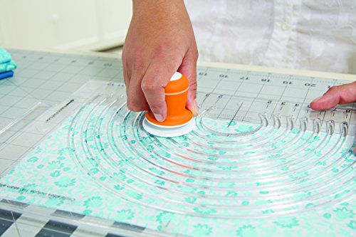Fiskars Cortadora de círculos para tela, con 11 diámetros diferentes, Hoja de acero, 1023904