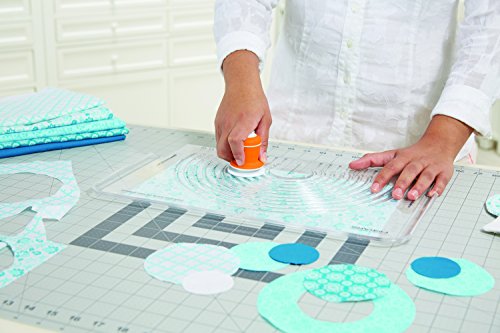 Fiskars Cortadora de círculos para tela, con 11 diámetros diferentes, Hoja de acero, 1023904