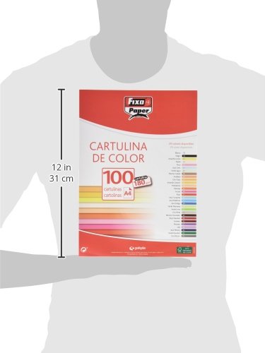 Fixo Paper 11110470 - Pack de 100 – Cartulina blanca A4, 180g
