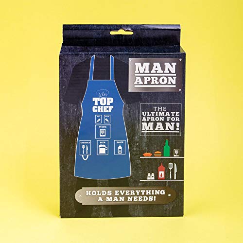 Fizz Creations 9058 Delantal para hombre, Color Azul y Blanco