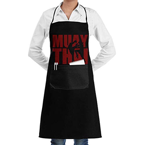FJXXM Apron,Delantal De Jardinería De Muay Thai, Llamativos Delantales De Cocina para Asar A La Parrilla En Casa,52x72cm