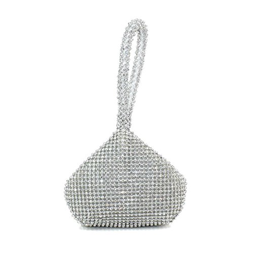 Flada Girl ' s y señoras bolso de embrague de noche de diamantes de imitación bolso de embrague para fiesta de bodas de plata