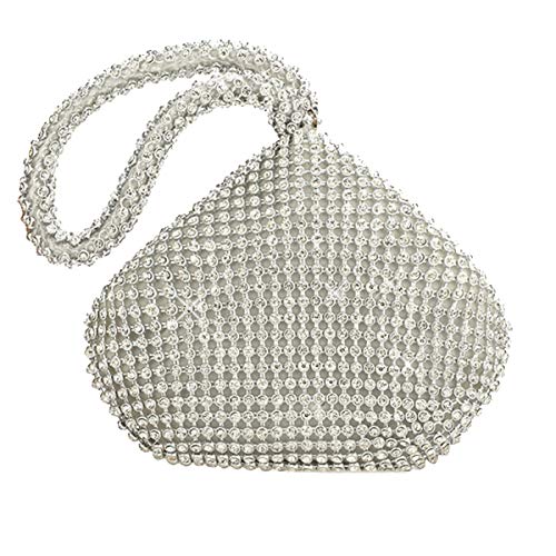 Flada Girl ' s y señoras bolso de embrague de noche de diamantes de imitación bolso de embrague para fiesta de bodas de plata