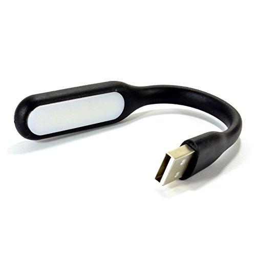 Flexible LED Brillante Luz USB Alimentado Multi Propósito Ordenador Portátil PC Negro