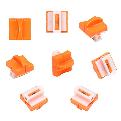 flintronic 8pcs Cuchillas de Repuesto para Cortador de Papel con Diseño de Seguridad Automático para Recortador de Papel A4, Naranja