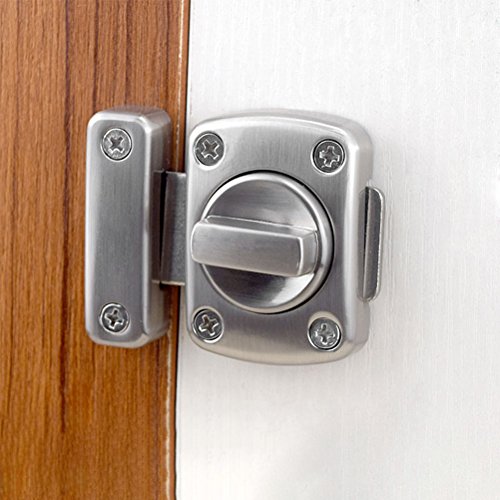 FOCCTS Cerradura para puerta con 6 tornillos Tornillo de seguridad de plata Acabado de acero inoxidable pulido para puerta de gabinete de ventana