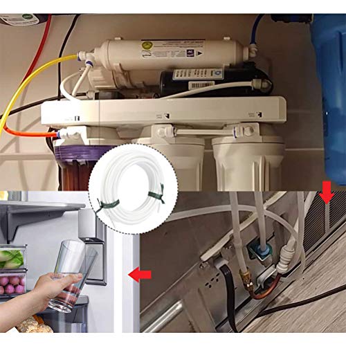 FOCCTS - Tubo de suministro de agua y conectores para nevera de 15 metros para refrigerador doble de estilo europeo (tubo de 1/4 de pulgada)