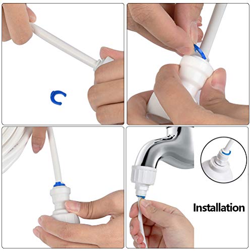 FOCCTS - Tubo de suministro de agua y conectores para nevera de 15 metros para refrigerador doble de estilo europeo (tubo de 1/4 de pulgada)