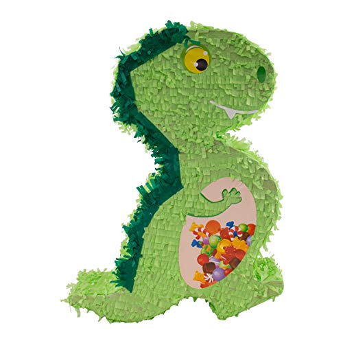 Folat- Pinata Dinosaur-55 cm Piñata, Color verde, Costumes (60932)