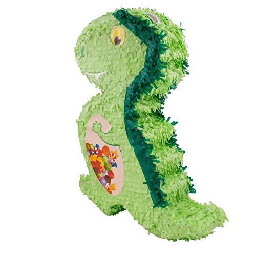 Folat- Pinata Dinosaur-55 cm Piñata, Color verde, Costumes (60932)