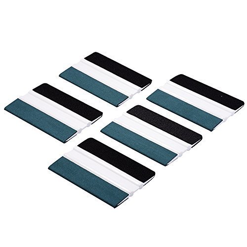 FOSHIO 5 Superior Espátulas con bordes de fieltro para adhesividad Vinilo de Ventana Auto