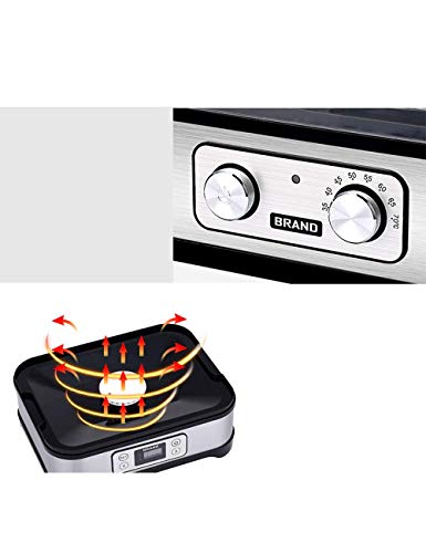 FOUWE Deshidratador Eléctrico De Alimentos, Secador De Frutas Y Carne, Control De Maquinaria, Panel De Acero Inoxidable, Bajo Nivel De Ruido, Para Frutas, Carne, Pescado, Verduras, Carne Seca