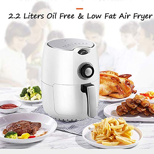 Freidora de aire freidora sin aceite Aire Fryer 1000W eléctricos de aire caliente freidoras grandes de aire Freidora Horno sin Aceite for cocinas Accesorios adicionales, Recetas, pinchos de barbacoa r