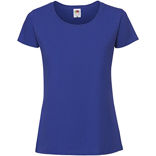 Fruit of the Loom - Camiseta de Ajuste Premium para Mujer (S/Azul eléctrico)