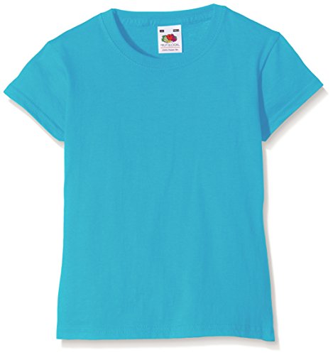 Fruit of the Loom SS079B, Camiseta Para Niños, Azul (Azure Blue), 9/11 Años