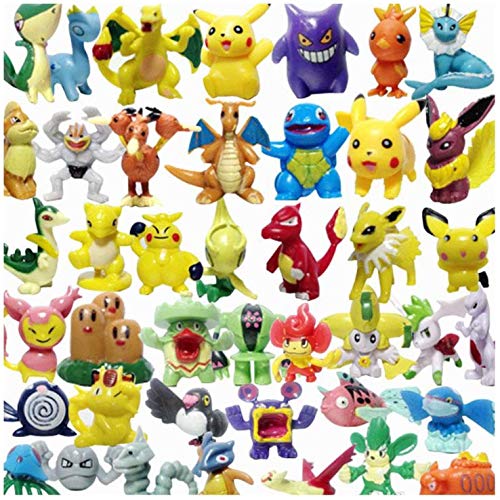 Funmo - Pokemon Monster Mini Figure 2-3 cm in Random, Pokémon Figuras de colección aleatorias (48 Piezas)