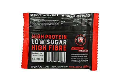 Galleta de avena con chocolate blanco y fresa FUEL10K, 12 x 50 g